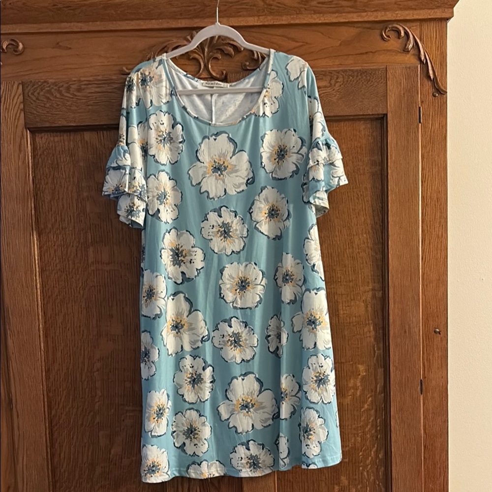 Floral Blue Dress